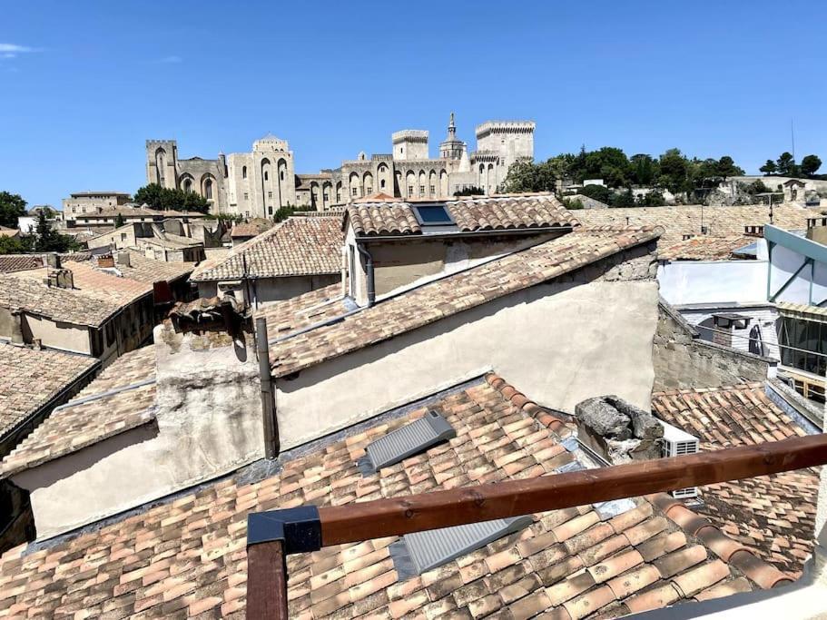 Le Toit D'Avignon - Intra-Muros - Terrasse Vue Palais Des Papes - Ideal Festival - Climatisation - Wifi Exterior foto